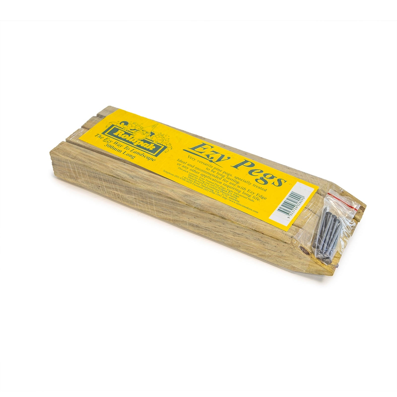 Rola Pak 300mm Treated Pine Timber Edging Stakes - 4 Pack