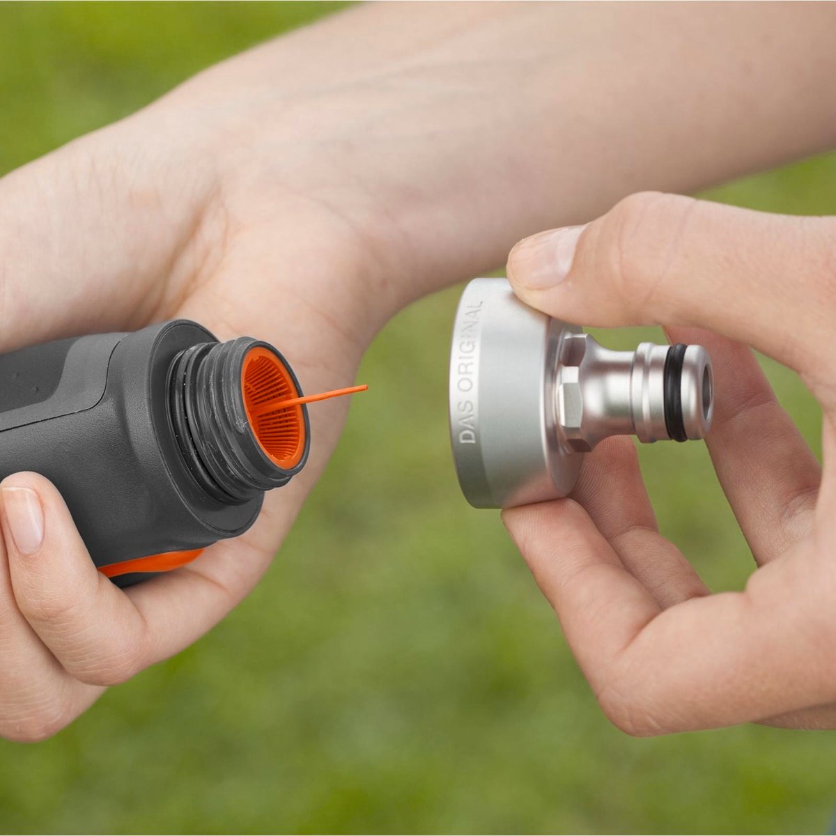 GARDENA 13mm Premium Trigger Gun Nozzle - Metal & Plastic, Adjustable Spray, Trigger Lock, 1200kPa