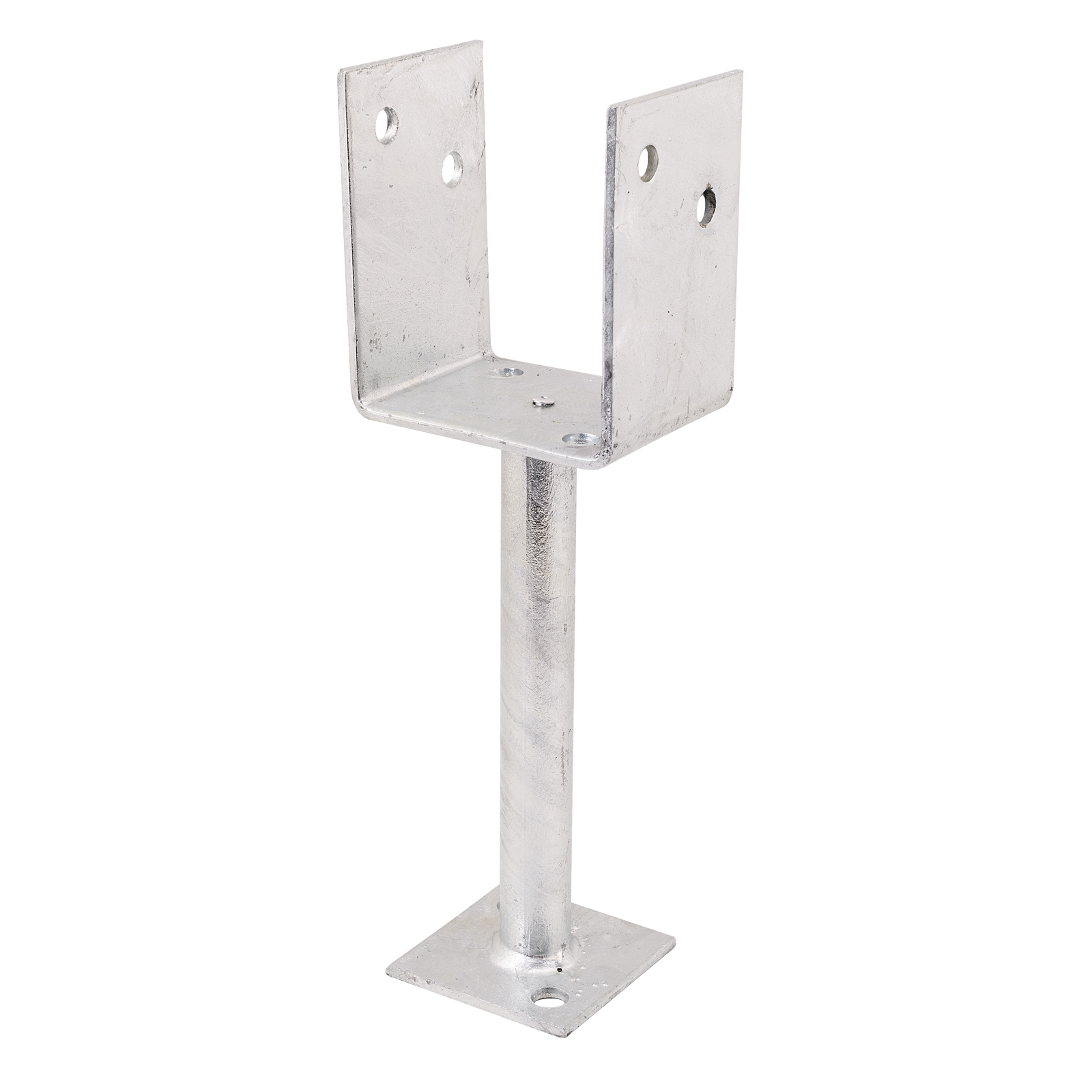 Pryda 200 x 90mm M10 Full Stirrup Post Anchor, Galvanised Steel