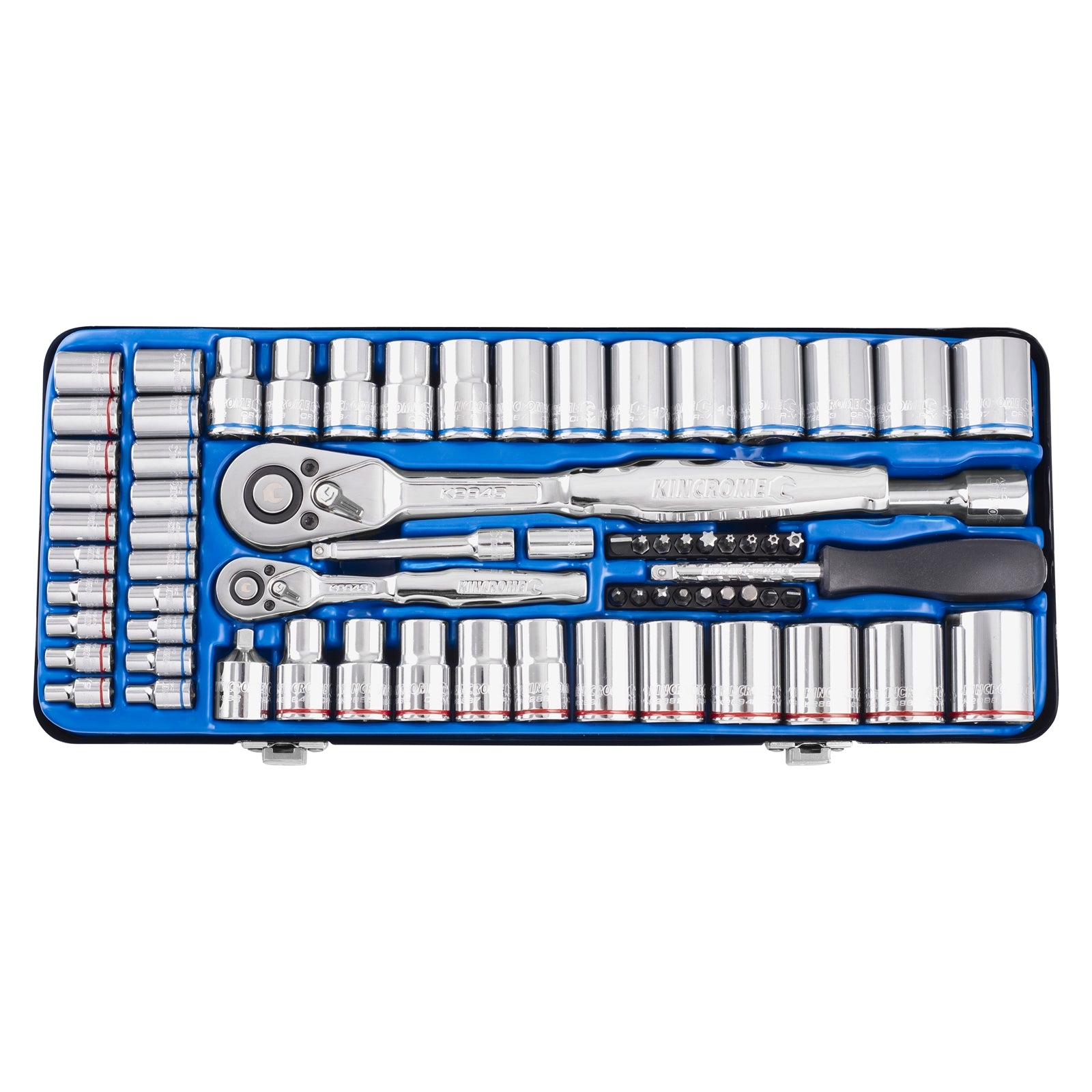 Kincrome 69 Piece 1/4" and 1/2" Drive CRV Metric and Imperial Socket Set Ratcheting