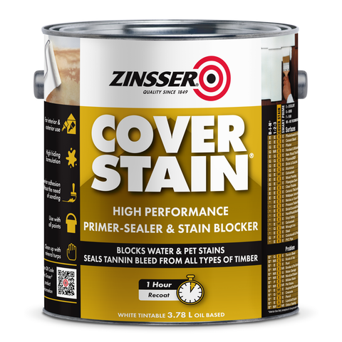Zinsser CoverStain 3.78L White Oil-Based Primer Sealer & Stain Blocker