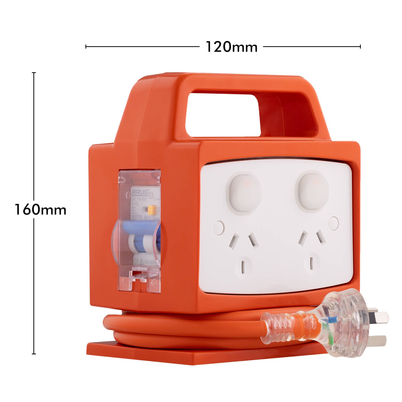 Arlec 4 Outlet Portable Power Block with RCD Safety Switch PB94-L