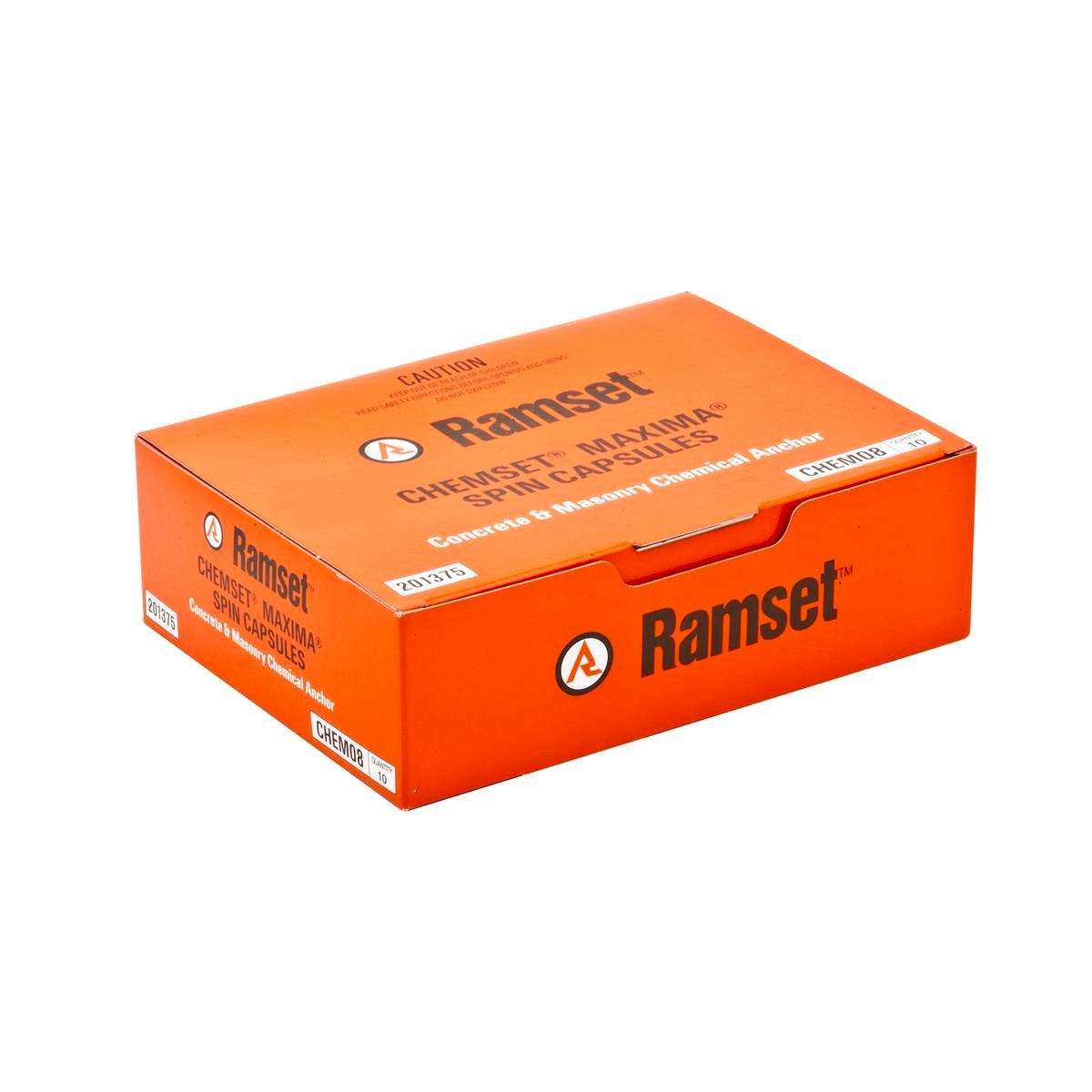 Ramset M8 Maxima Masonry Chemical Anchor Capsule - 10 Pack