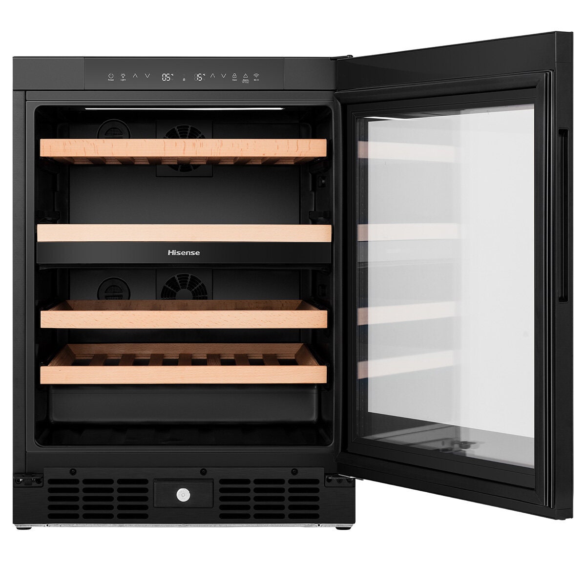 Hisense Dual Zone Wine Cabinet - Black - Triple Glazed - Vivino and ConnectLife - HRWC46B