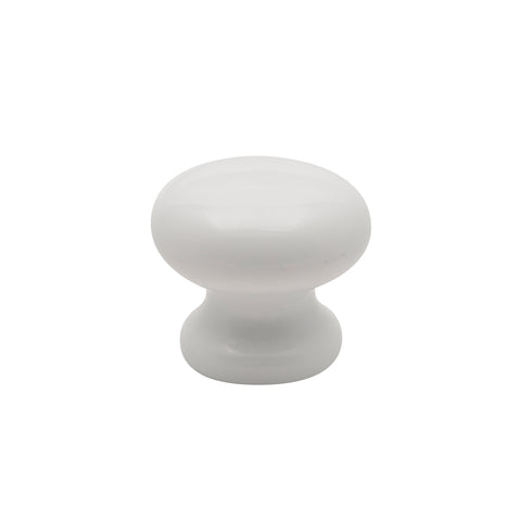 Prestige 45mm Mushroom Cabinet Knob, White Acrylic
