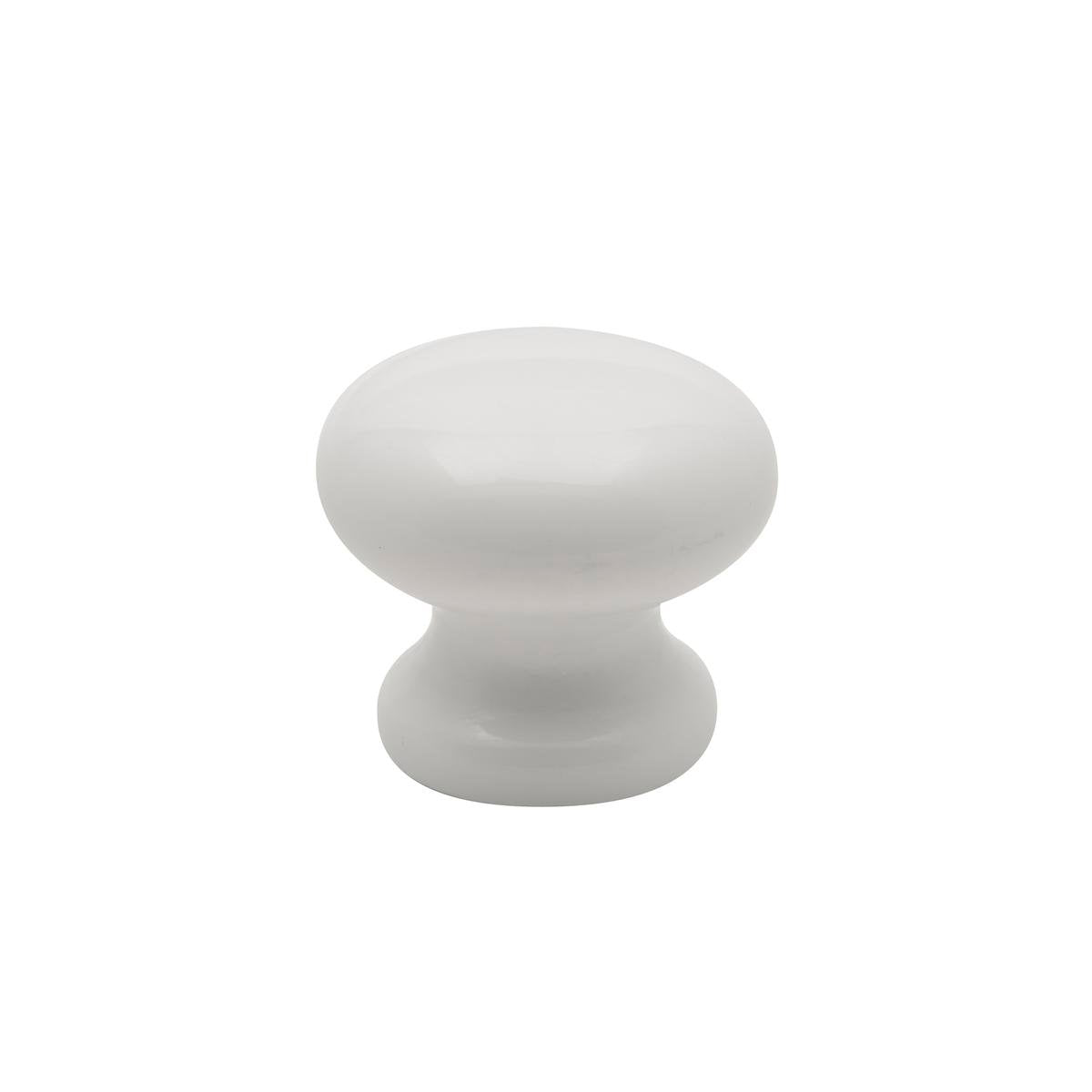 Prestige 45mm Mushroom Cabinet Knob, White Acrylic