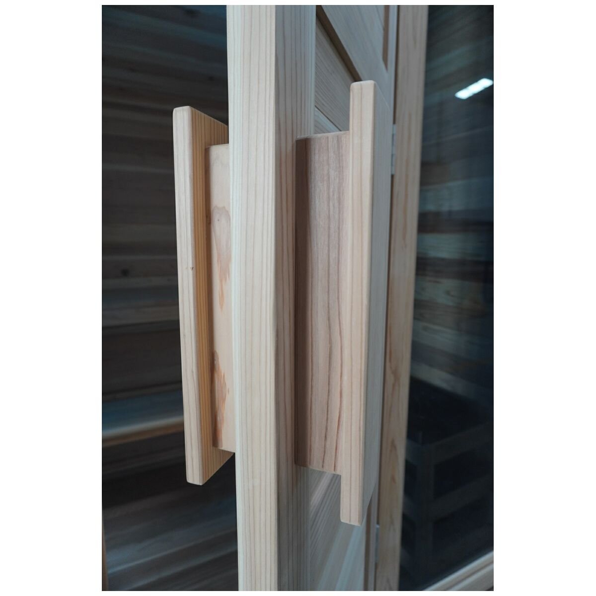 Revel Solaris 3-4 Person Traditional Sauna Cabin - Harvia Heater, Tempered Glass Door - R-TR-CABIN-3P