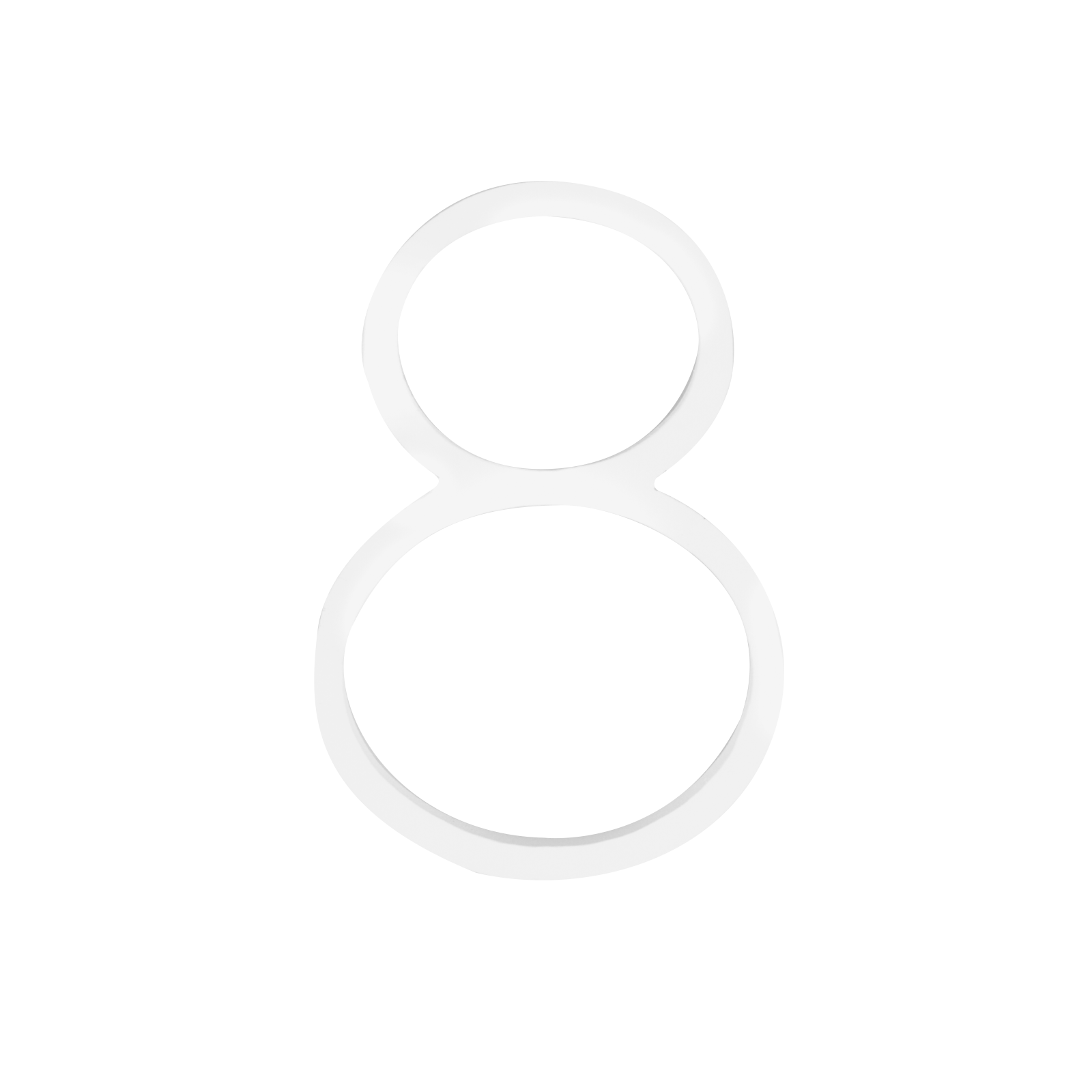 Sandleford Slimline Number 8 120mm White House Number