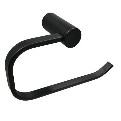 Enzo Barelli Matte Black Ambiente Coated Zinc Alloy Single Towel Ring