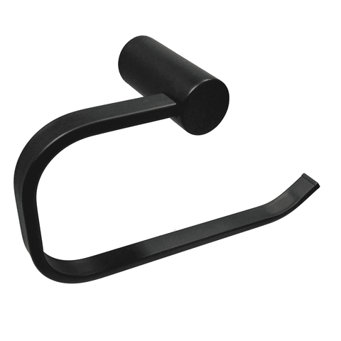 Enzo Barelli Matte Black Ambiente Coated Zinc Alloy Single Towel Ring