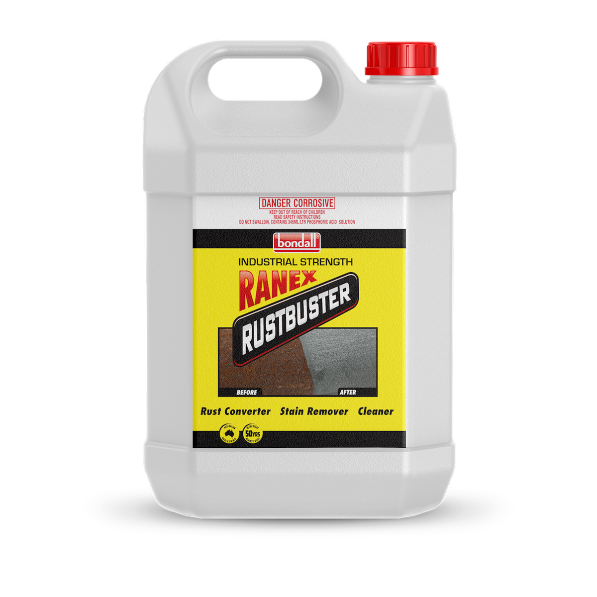 Bondall Ranex Rustbuster Rust Converter 4L - Clear Phosphoric Acid Treatment