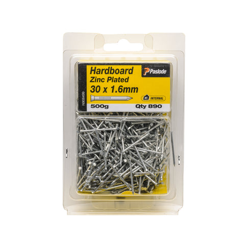 Paslode Hard Board Nails 30 x 1.6mm Zinc Plated 500g 890 Pack
