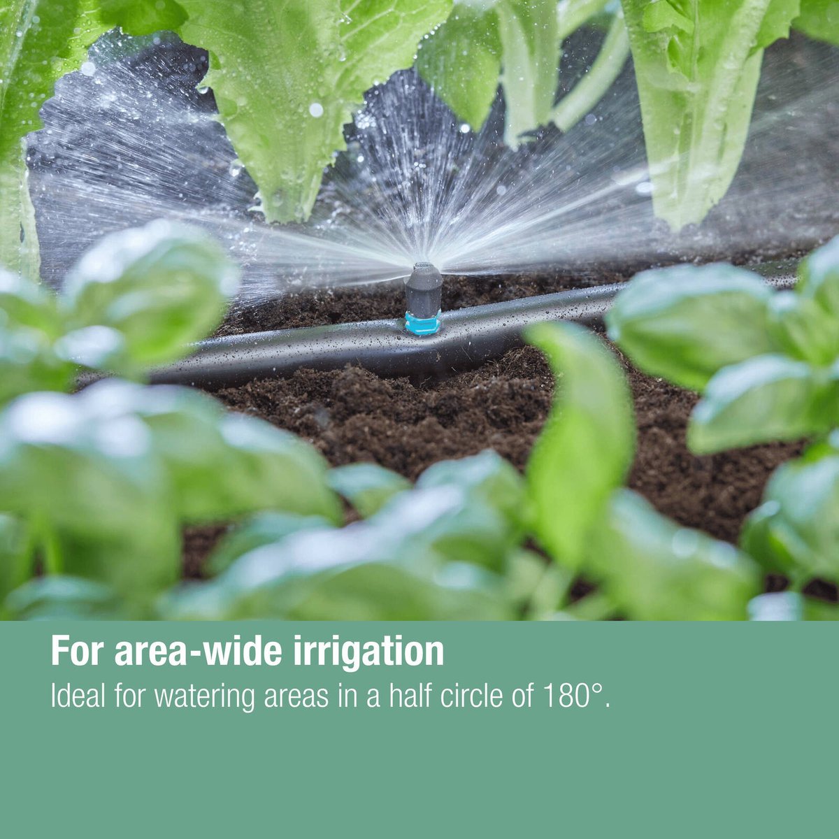 Gardena Micro Irrigation Spray Nozzle 180° - 5 Pack - 2.75 m Range - Black/Turquoise - SuperSaverAU - view 3