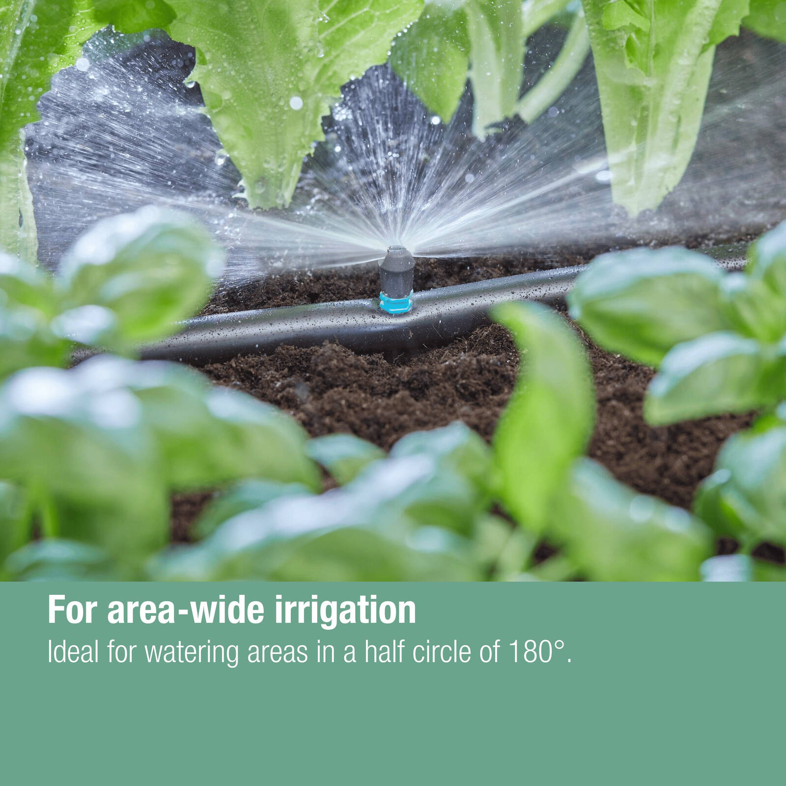 GARDENA 180 Degree Micro Irrigation Spray Nozzle 5 Pack Black/Turquoise