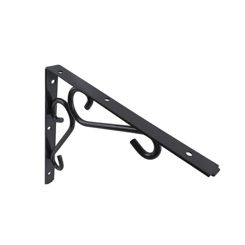 Carinya 250 x 200mm Dark Grey Powder Coated Steel Heavy Duty Scroll Stay Bracket, 200kg