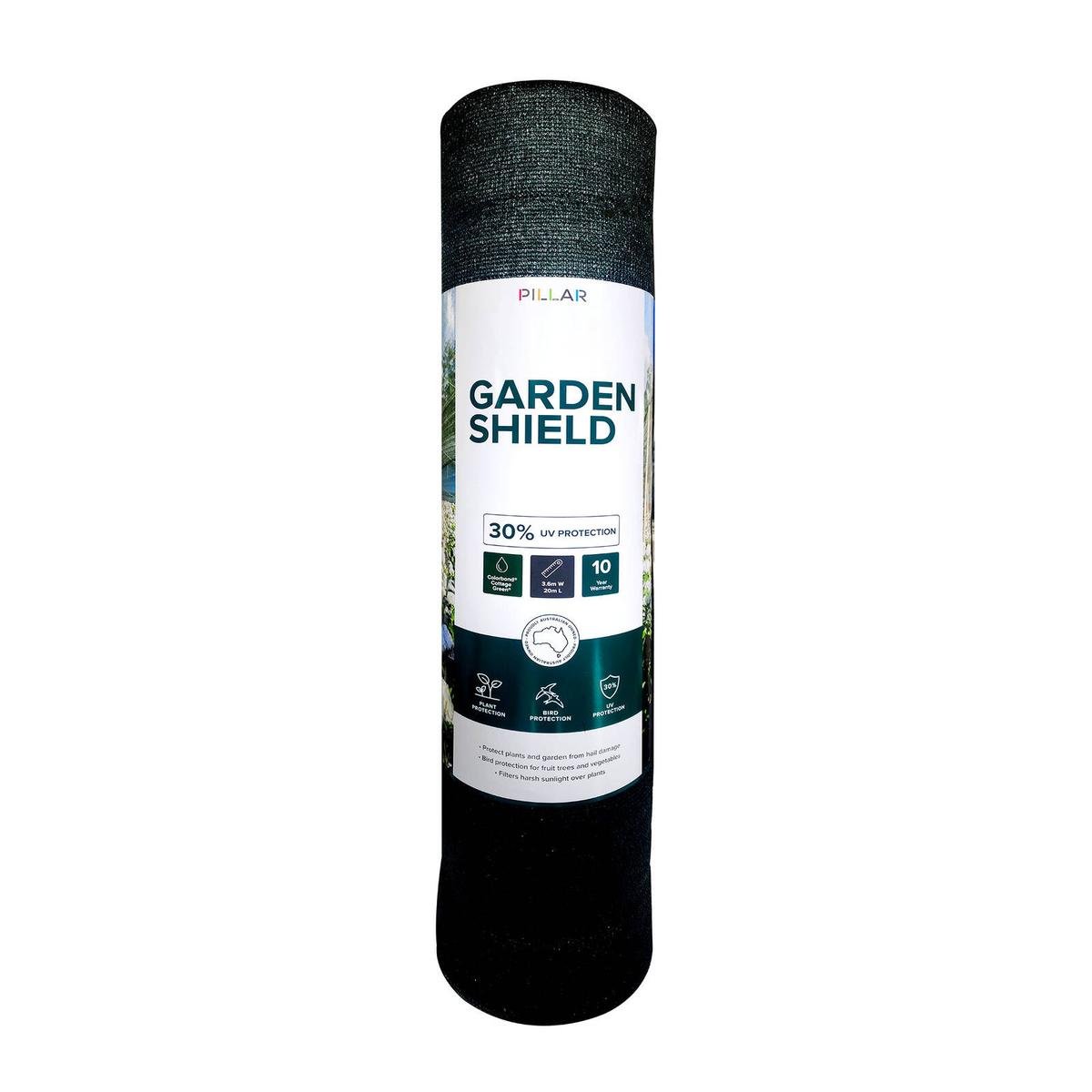 Pillar 3.66 x 20m Cottage Green HDPE 30% Shade Cloth