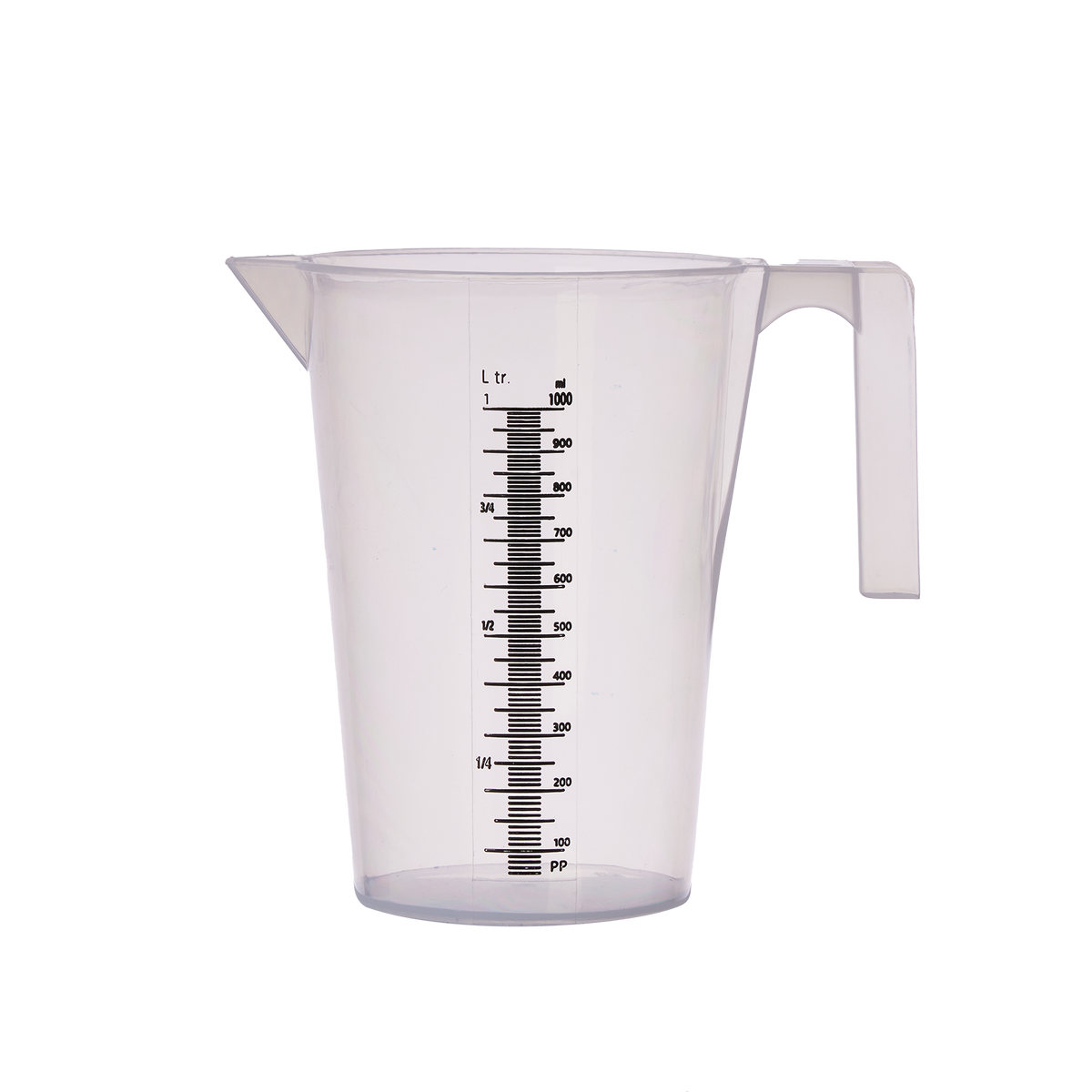 Garden Basics 1L Measuring Jug - Clear Plastic with Pouring Spout