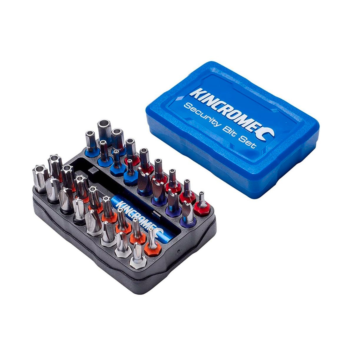 Kincrome 33 Piece 1/4" Hex Drive Security Bit and Holder Set, Silicon Alloy S2 Steel