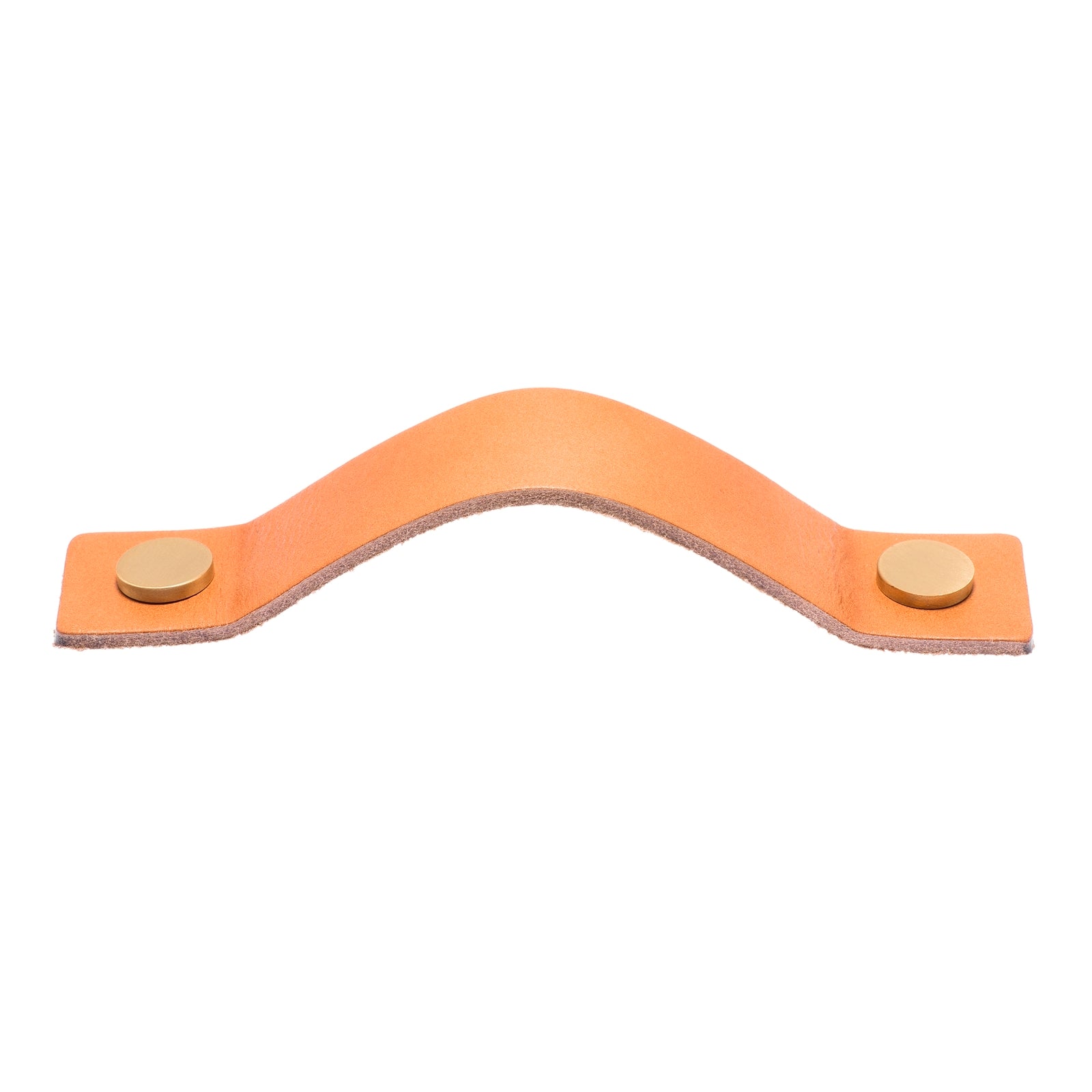 Lane 128mm Tan Synthetic Leather Cabinet Handle 172mm Overall Length