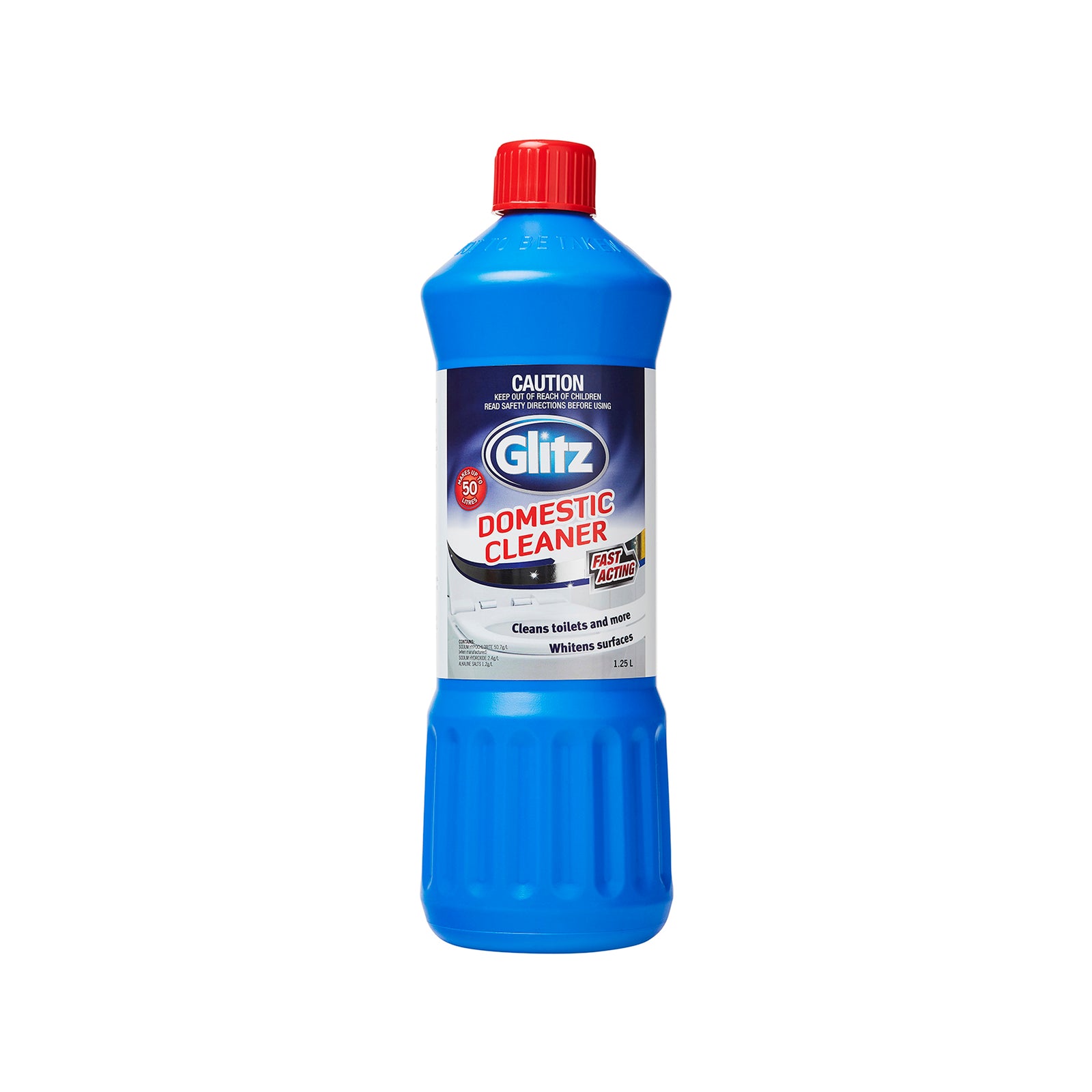 Glitz 1.25L Domestic Cleaner, Anti-Bacterial, Thick Formula, Phosphate Free