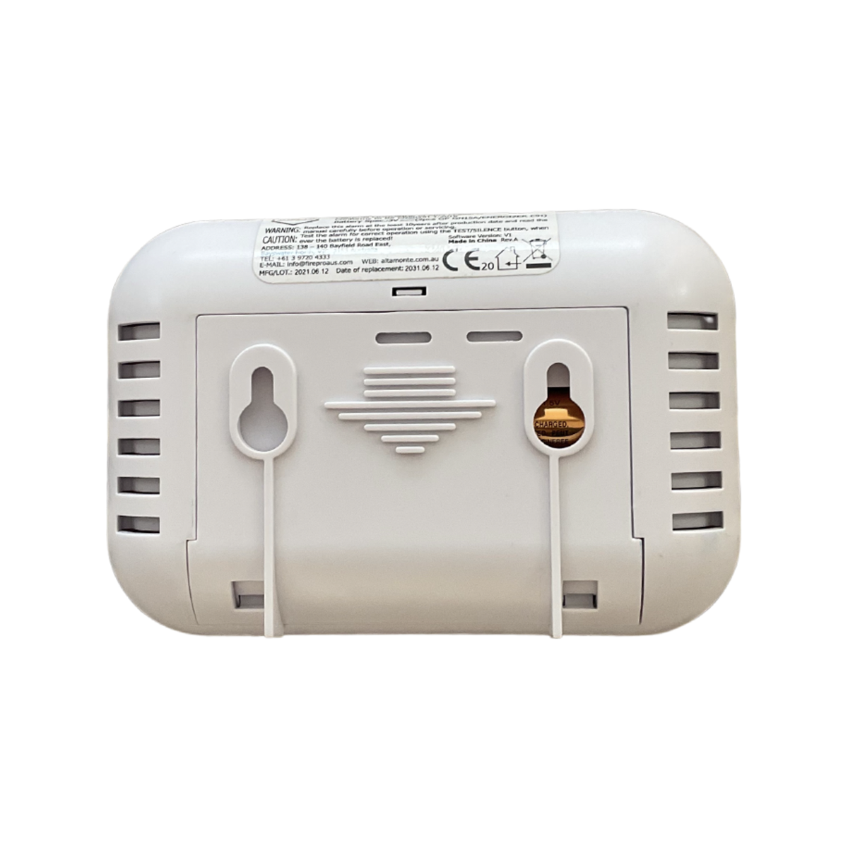 FirePro Carbon Monoxide Alarm with LCD Display - 85dB Digital