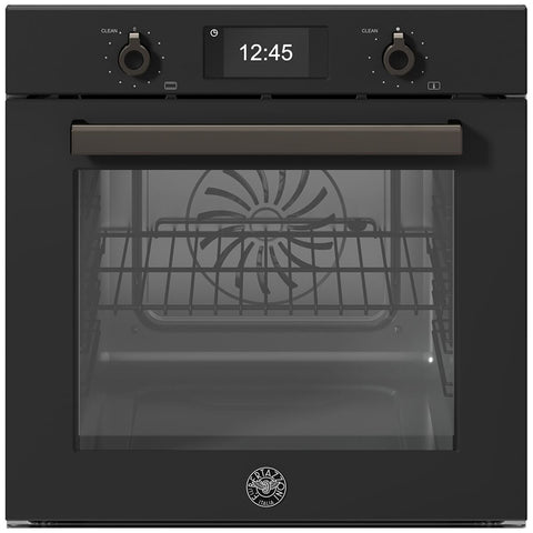 Bertazzoni 60cm Carbonio Professional Pyrolytic Oven - 76L Cavity - Quadruple-Glazed Door - F6011PROPTN-23