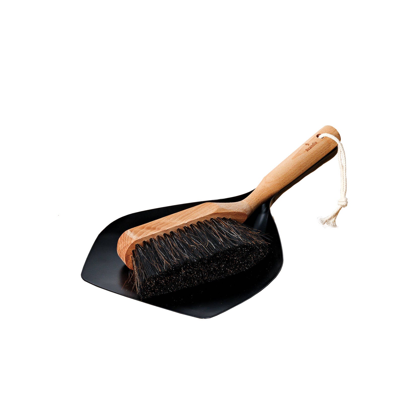 Scandia Fireside Ash Pan & Brush Set - Black