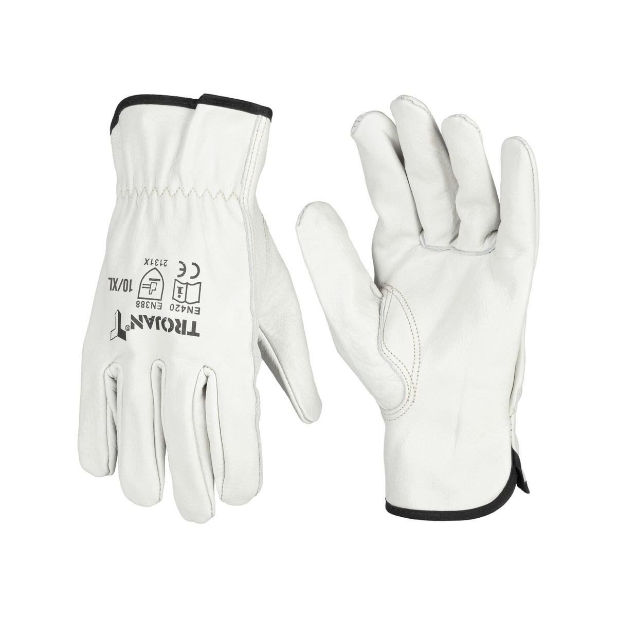 Trojan XL Leather Riggers Gloves - Medium to Extra Large - Durable, Comfortable - SuperSaverAU - view 1