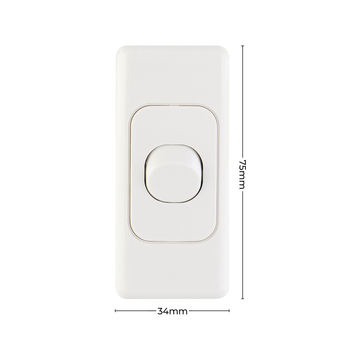 Deta Single Architrave Switch - 34mm x 10mm x 75mm - Polycarbonate - Clip-On Design - SuperSaverAU - view 4