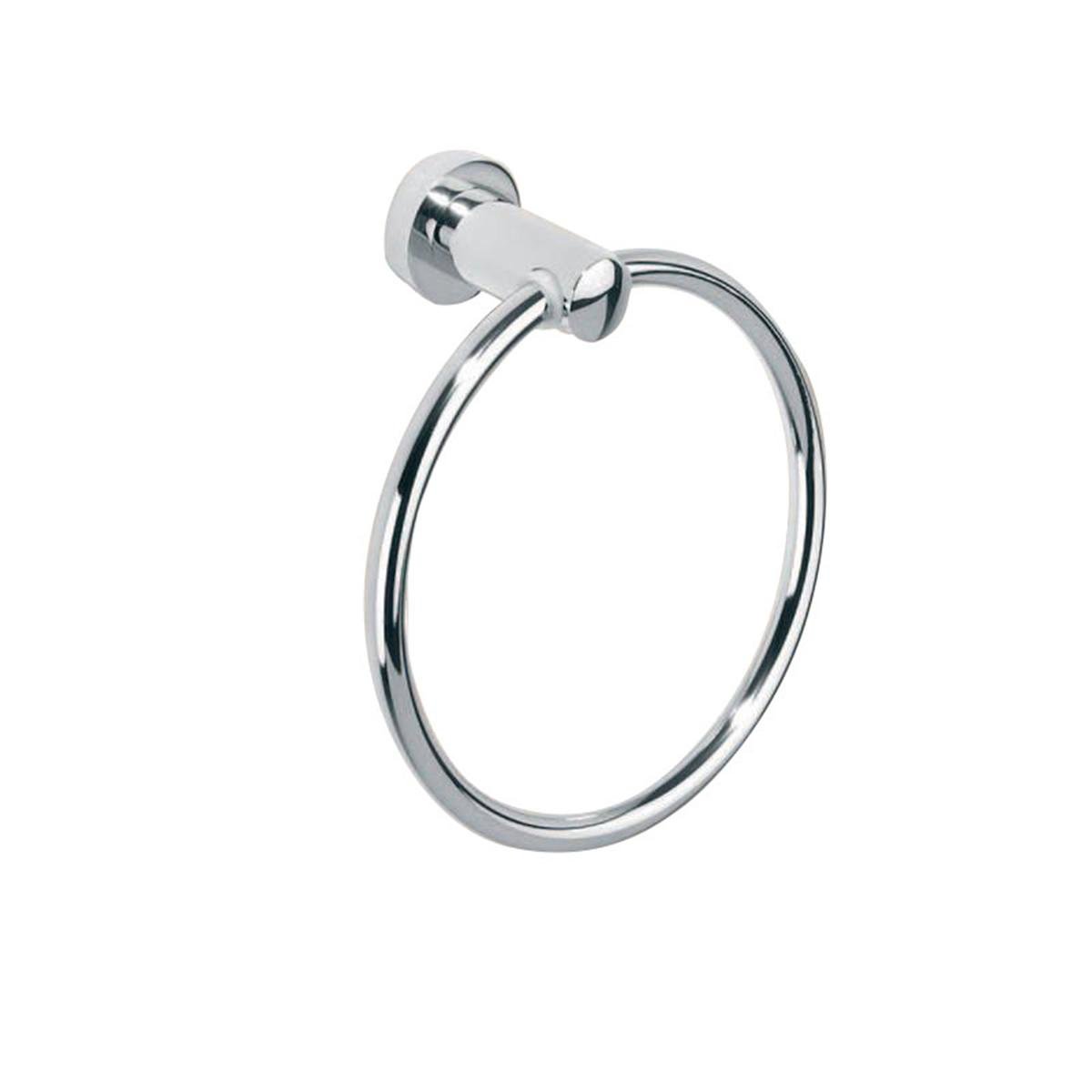 Caroma Cosmo Chrome Towel Ring, Polished Metal Wall Mount
