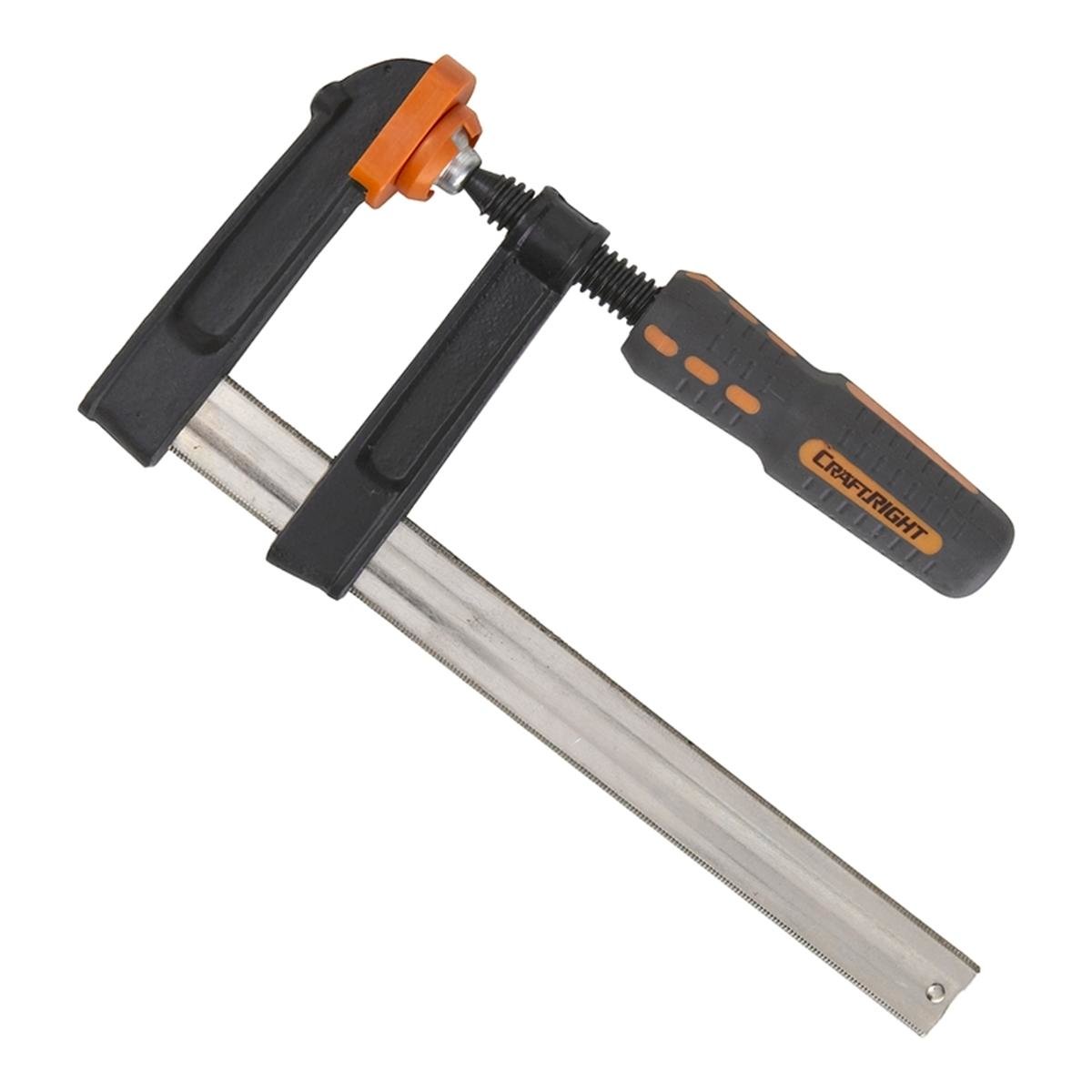 Craftright 80 x 300mm F Clamp Malleable Cast Iron with Protective Jaw Pads