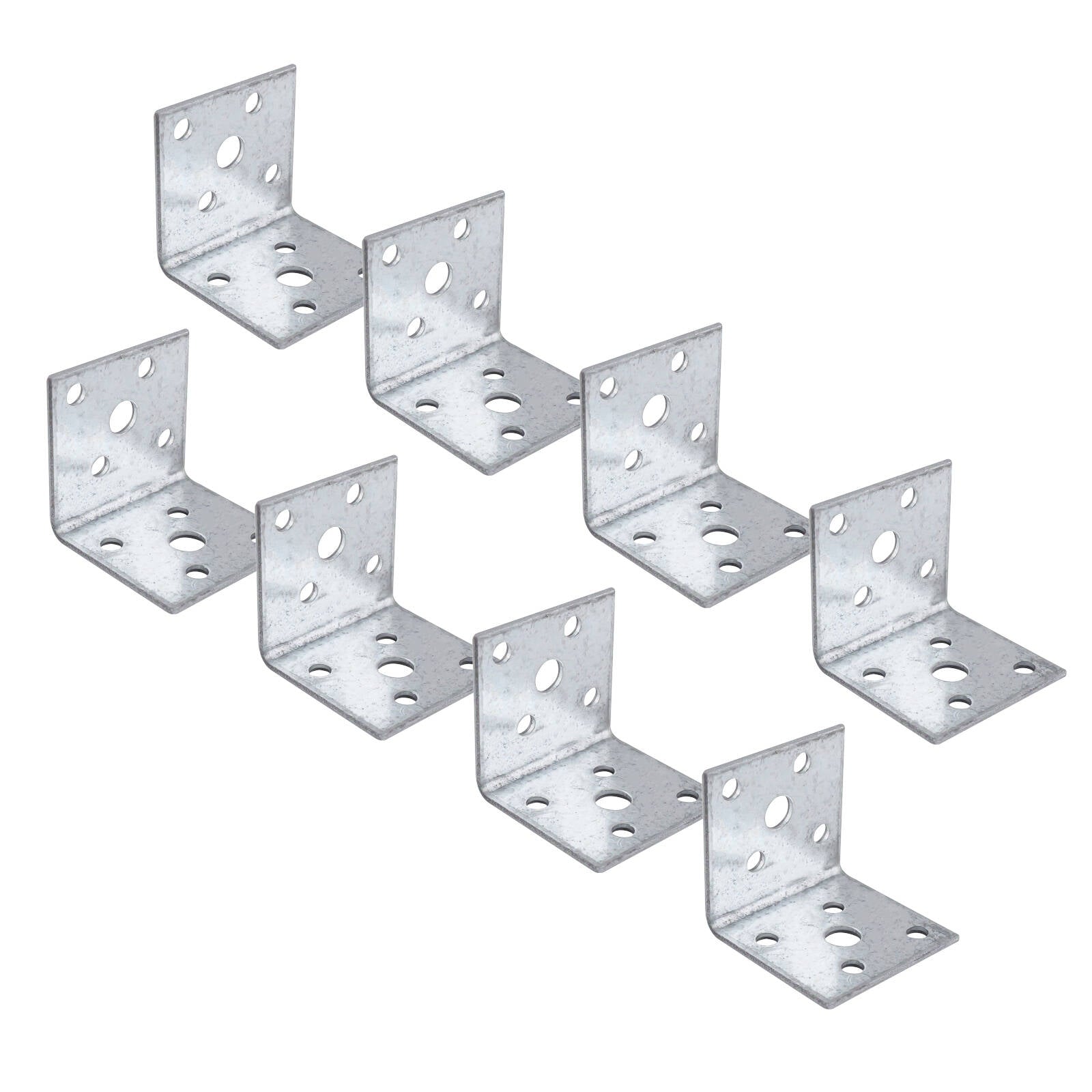 Carinya 40 x 40 x 40 x 2mm Galvanised Steel Reinforcing Angle Bracket - 8 Pack