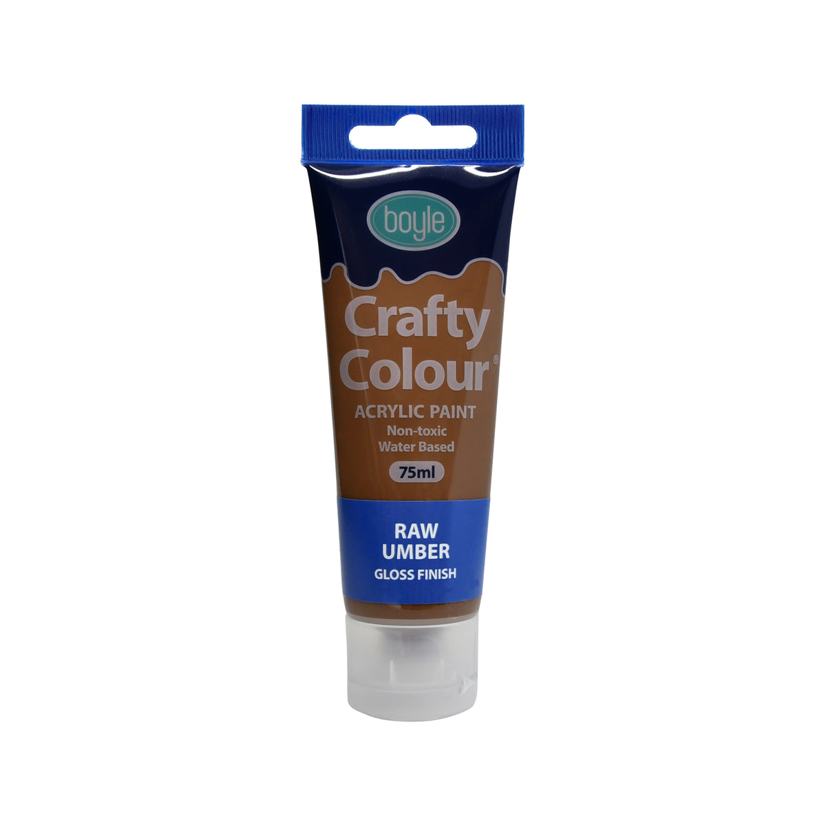 Boyle Crafty Colour Acrylic Paint 75ml Raw Umber - Indoor Craft Paint