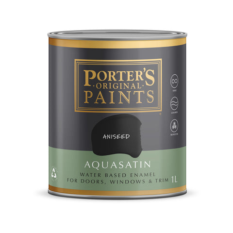 Porter's Paints 1L Aniseed Aqua Satin Splatter & UV Resistant Paint
