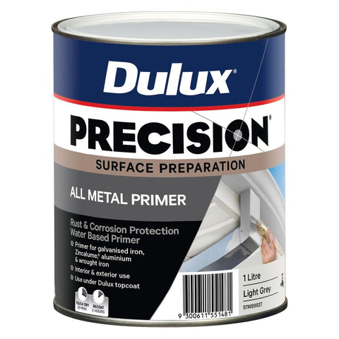 Dulux Precision All Metal Primer 1L Water Based Anti-Corrosive Paint - SuperSaverAU - view 1