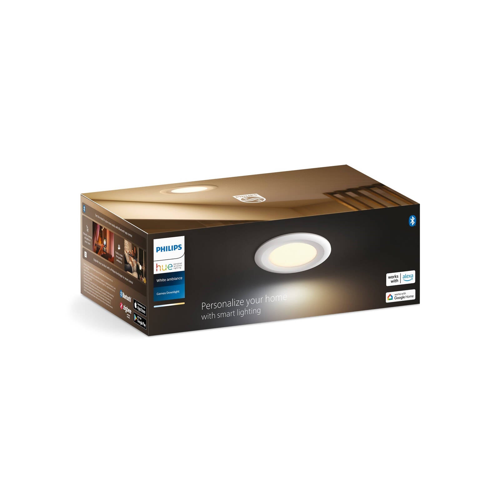 Philips Hue White Ambiance LED Downlight 800lm 8W Dimmable Smart Light 929003584201