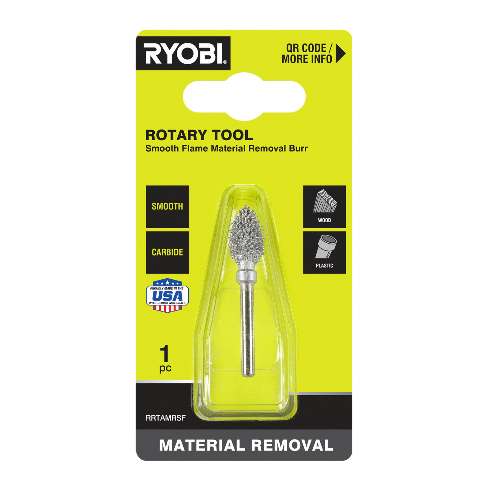 Ryobi Smooth Flame Material Removal Burr for Rotary Tools