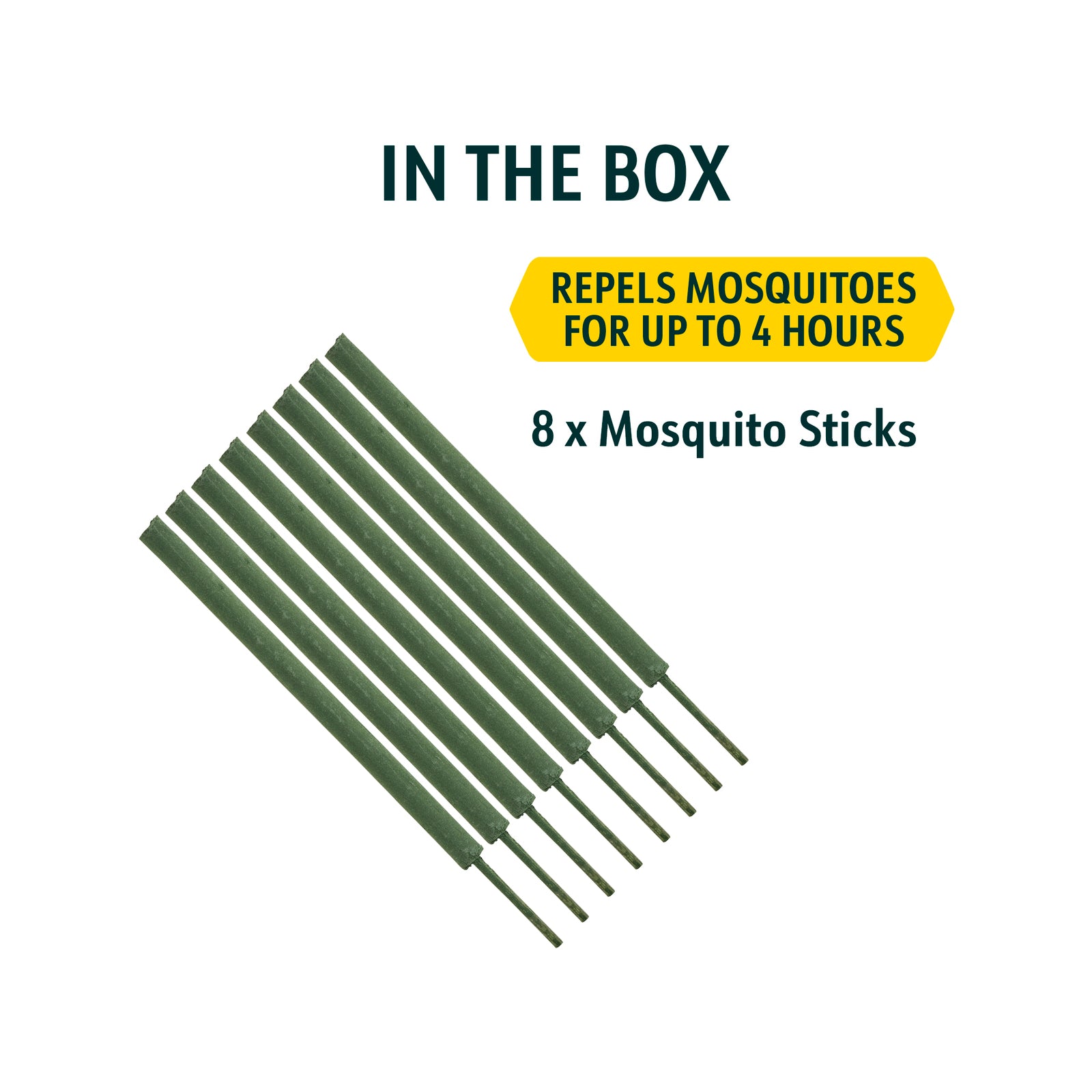 Bite Shield Mosquito Incense Sticks, 8 Pack, Outdoor, Plant-Based Pyrethrum, BSH201