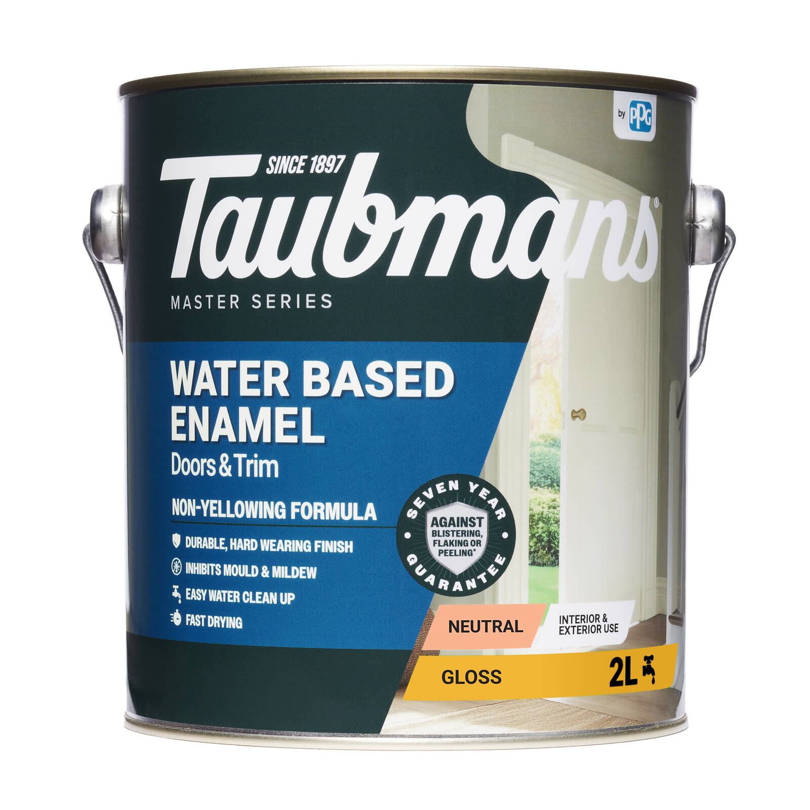 Taubmans 2L Neutral Gloss Water Based Enamel Paint