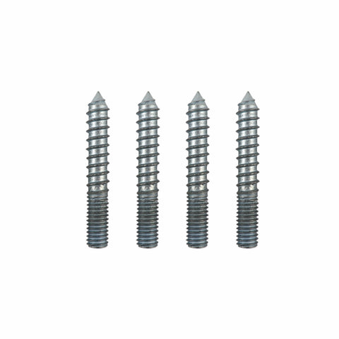 Adoored 3/8" Zinc Plated Furniture Leg Stud 4 Pack