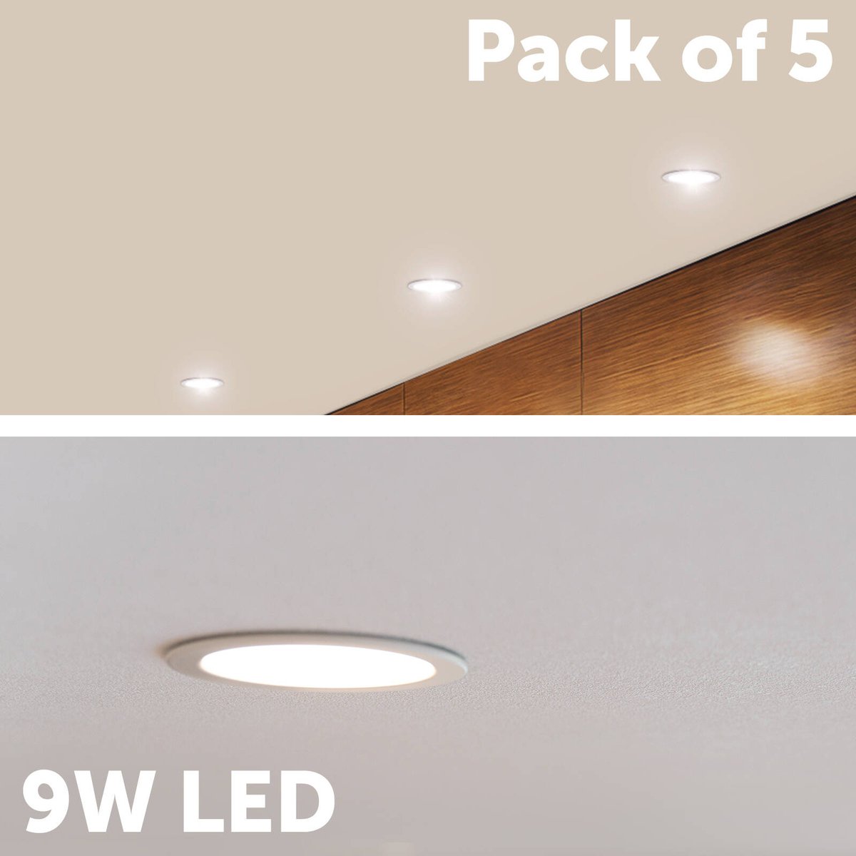 Arlec 9W 92mm Grid Connect Smart RGB+CCT LED Downlight 240V 5 Pack ALD295P5HA