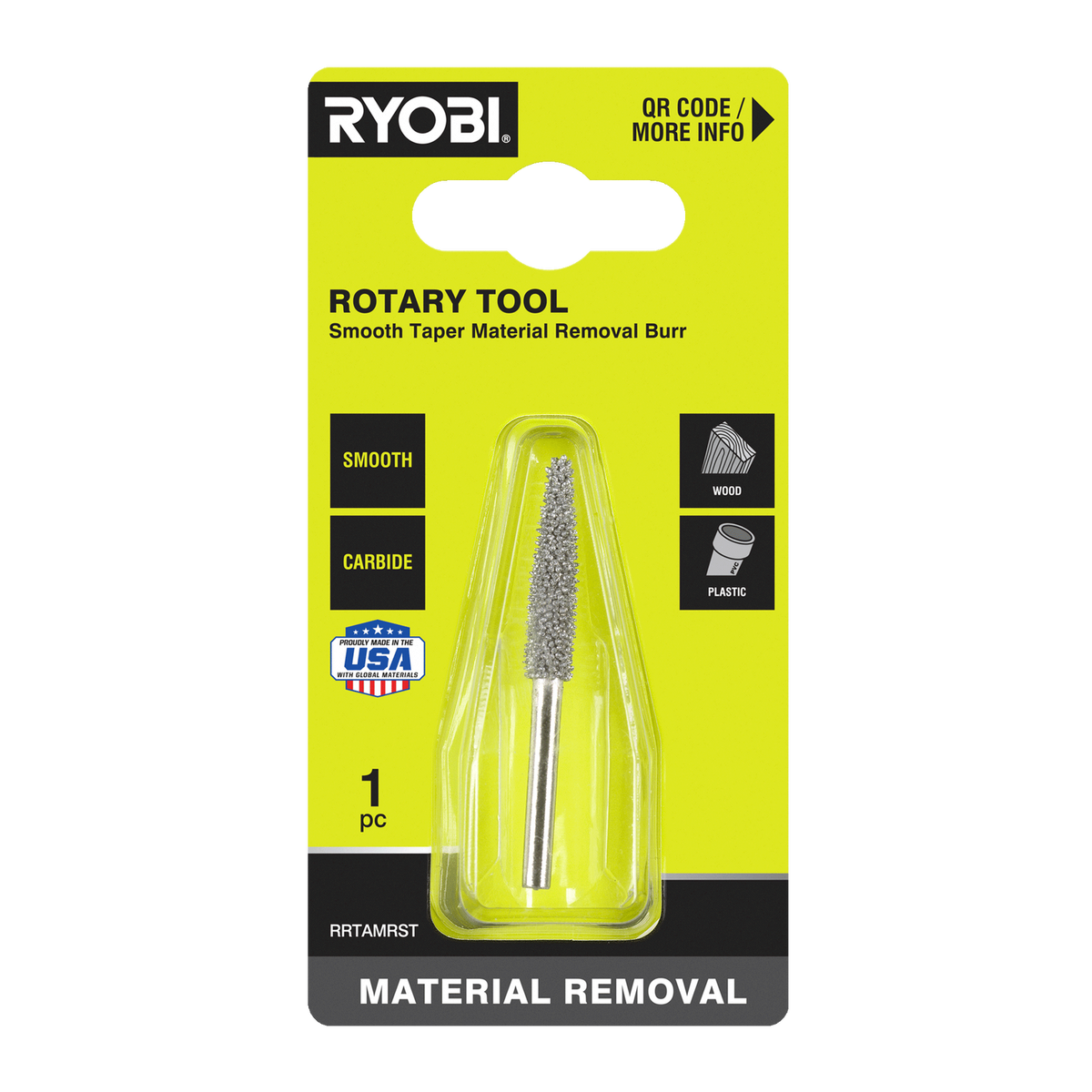 Ryobi Smooth Taper Material Removal Burr for Rotary Tools