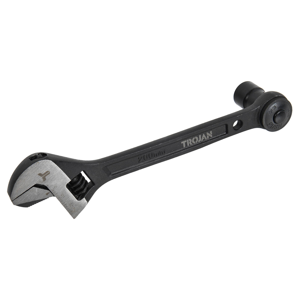 Trojan 11 Piece Ratcheting Wrench Set with Adjustable & Pipe Wrench
