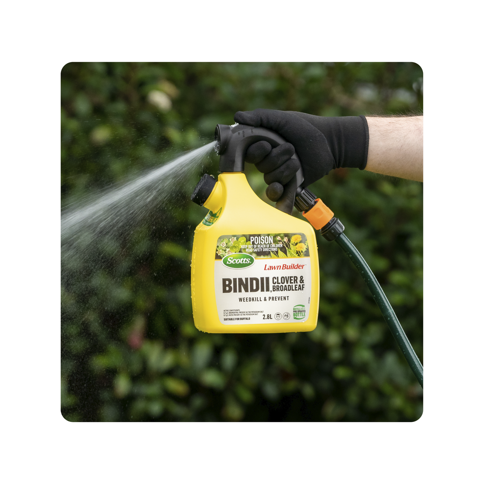 Scotts Lawn Builder Bindii, Clover & Broadleaf Weedkiller Refillable Bottle