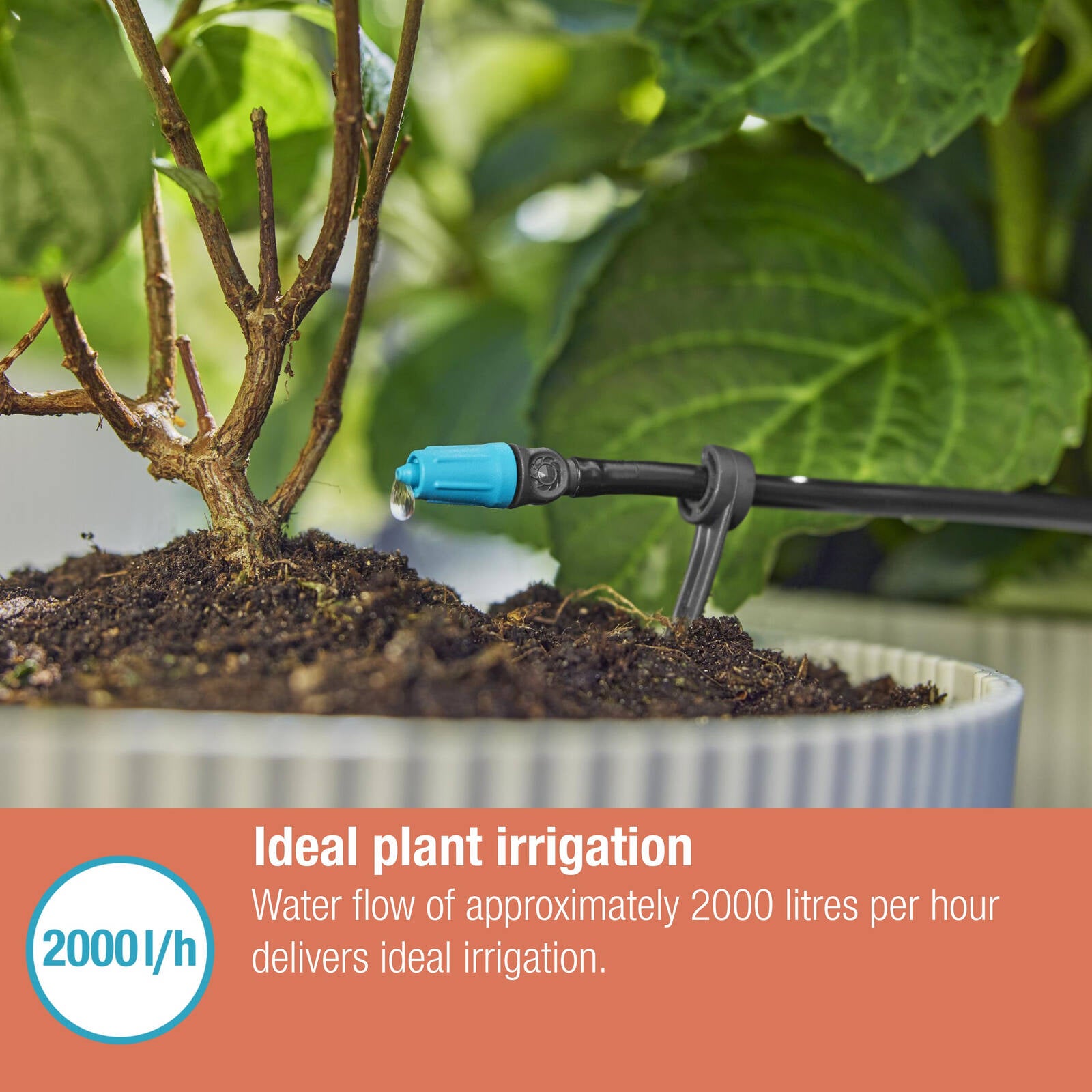 GARDENA Micro Irrigation Master Unit 2000 Black High-Impact Plastic