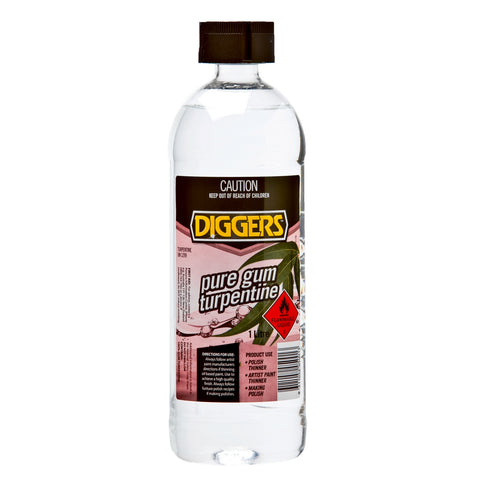 Diggers 1L Pure Gum Turpentine - Solvent