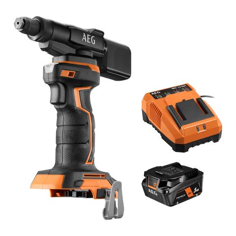 AEG 18V Compact 4.8mm Rivet Gun 5Ah Kit BPN1851