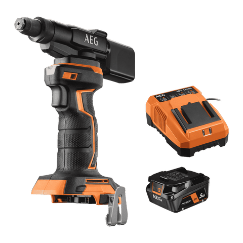 AEG 18V Compact 4.8mm Rivet Gun 5Ah Kit BPN1851