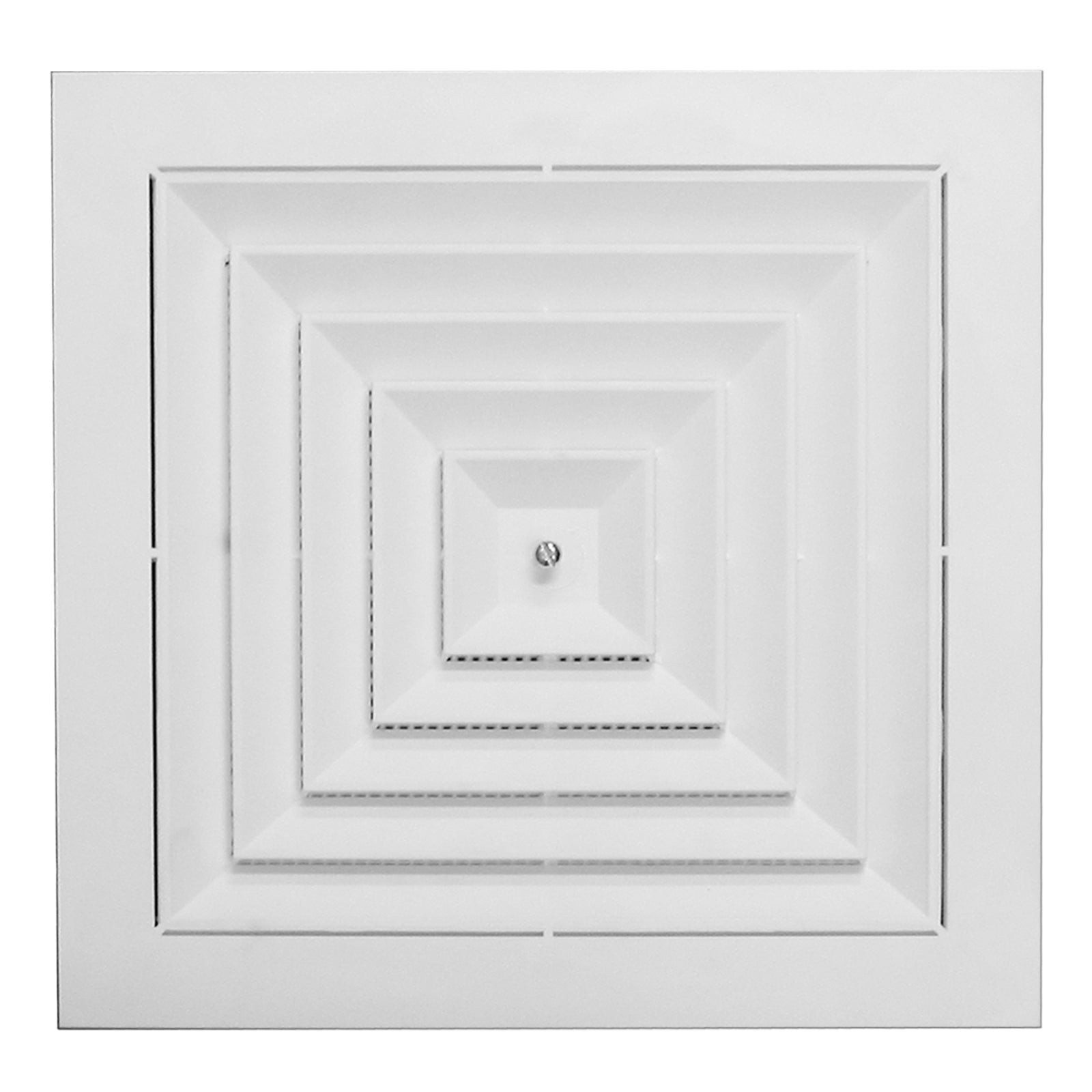 Haron 270 x 270mm White Square Plastic Ceiling Vent, Swivel Bracket