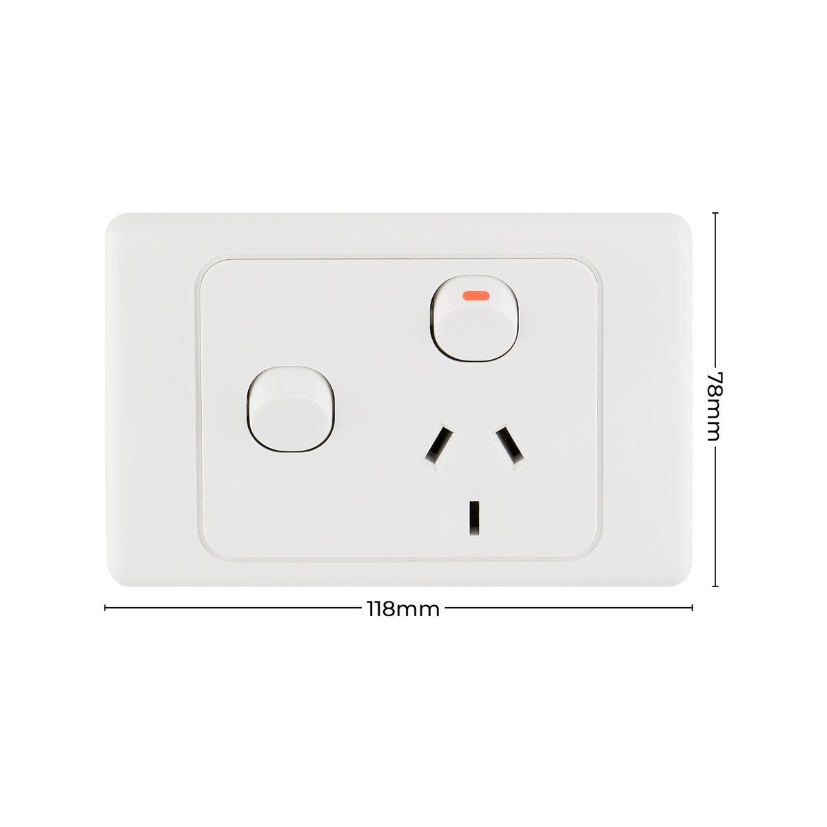 Deta Single Power Point - Extra Switch - 250V - Polycarbonate - Safe - SuperSaverAU - view 4